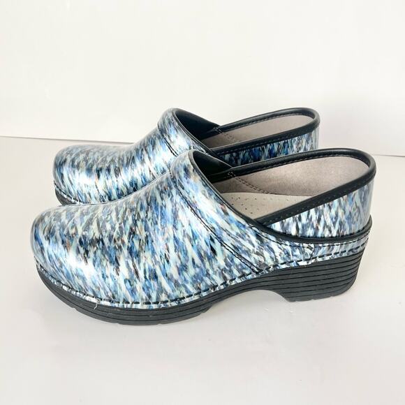 Dansko LT professional Clogs 36 US 6 Patent Blue Waves - Picture 7 of 12